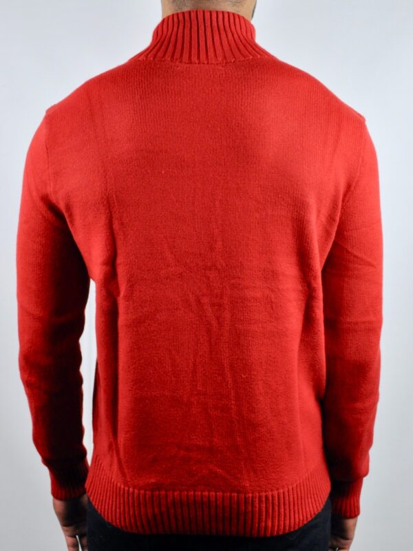 Polo Ralph Lauren Quarte Zip Knit Pima Cotton Sweater - Red