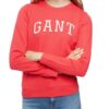 GANT Arch Logo Crew Neck Sweatshirt Jumper For Women dark pink_