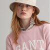 GANT Arch Logo Crew Neck Sweatshirt Jumper - Preppy Pink