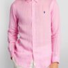 Polo Ralph Lauren Linen Button Down Shirt In Pink