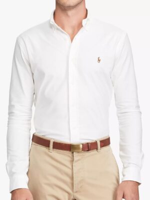 Polo Ralph Lauren Garment Dyed Oxford Shirt in White