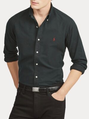 Ralph Lauren Garment Dyed Oxford Shirt in Black