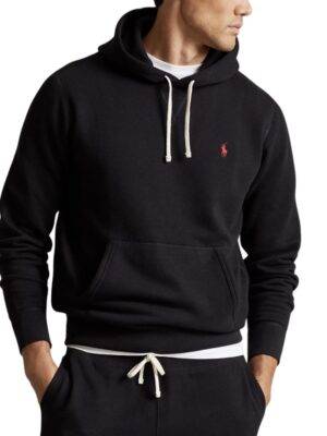 Polo Ralph Lauren Fleece Pullover Hoodie For Men Black
