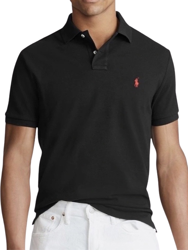 enlace explotar Potencial Polo Ralph Lauren Classic Fit Polo Shirt For Men - Black Polo Ralph Lauren  Classic Fit Polo Shirt For Men Black