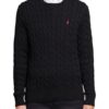 Polo Ralph Lauren Cable Knit Crew Neck Cotton Jumper - Black
