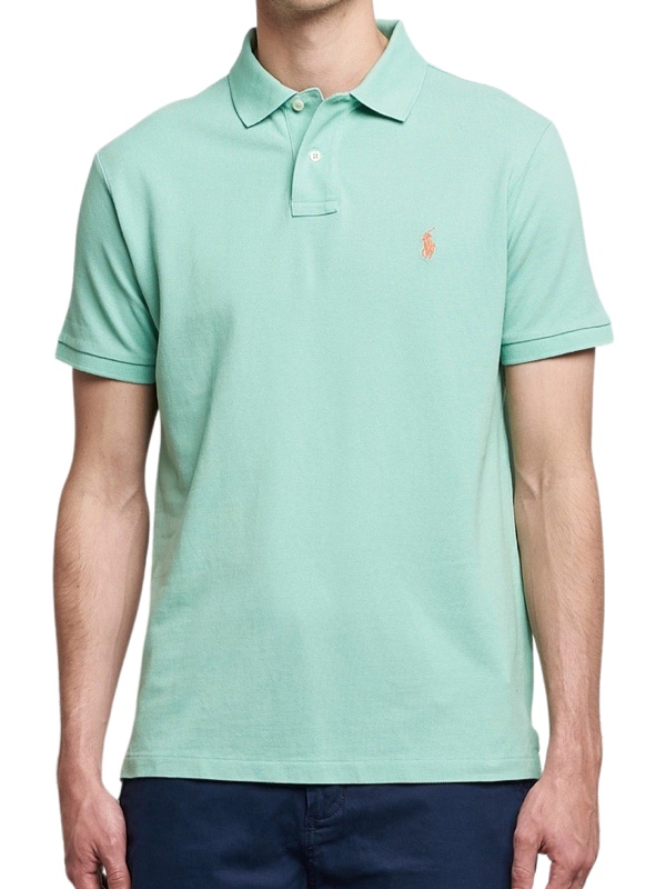 Polo Ralph Lauren Custom Slim Fit Mesh Polo - Green