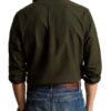 Polo Ralph Lauren men’s olive green Oxford shirt – custom fit, long sleeve