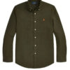 Polo Ralph Lauren men’s olive green Oxford shirt – custom fit, long sleeve