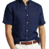 Polo Ralph Lauren men’s linen shirt custom fit in navy